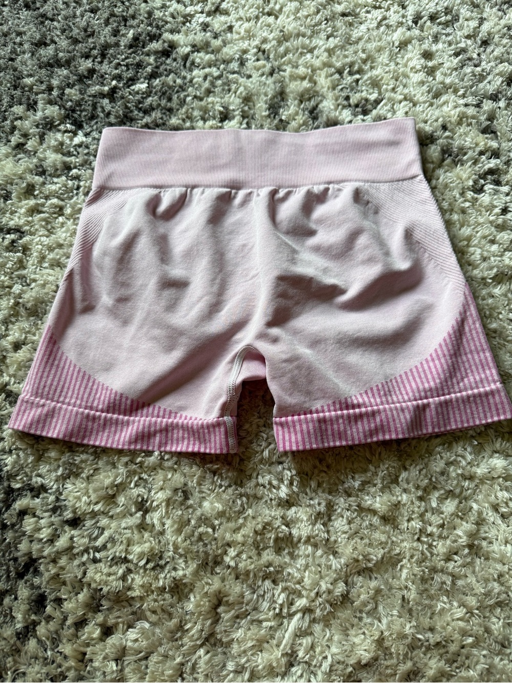 Women's Pink Seamless High-Waist Bike Shorts
